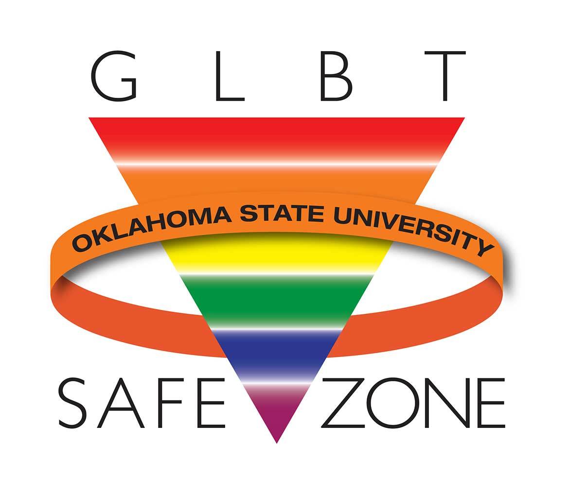 GLBT OSU Safezone rainbow triangle