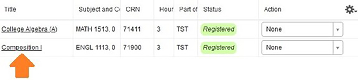 Screenshot of explanation