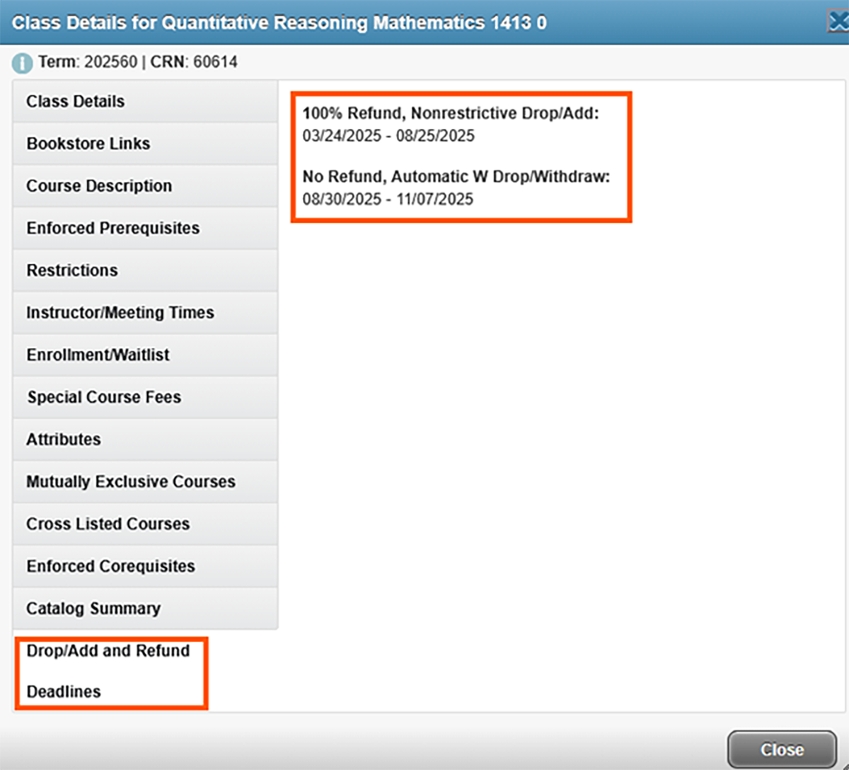 Screenshot of example